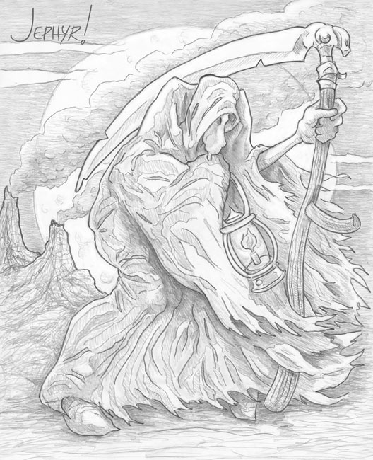"Momento Murray; - Pencil Drawing - Copyright 2019, Jephyr (Jeff Curtis), All Rights Reserved